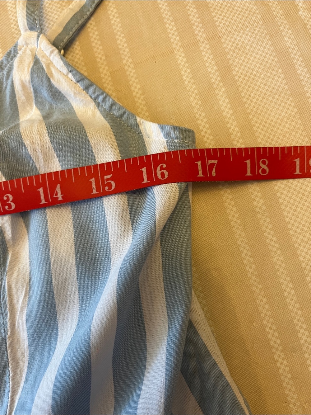 Old Navy Light Blue & White Striped Spaghetti Strap Maxi Dress - Picture 7 of 7